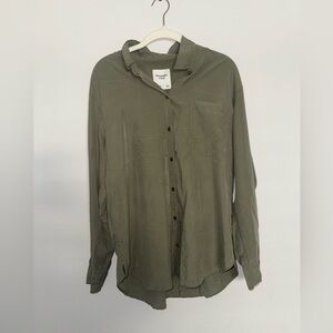 Abercrombie & Fitch Green Button Down Shirt